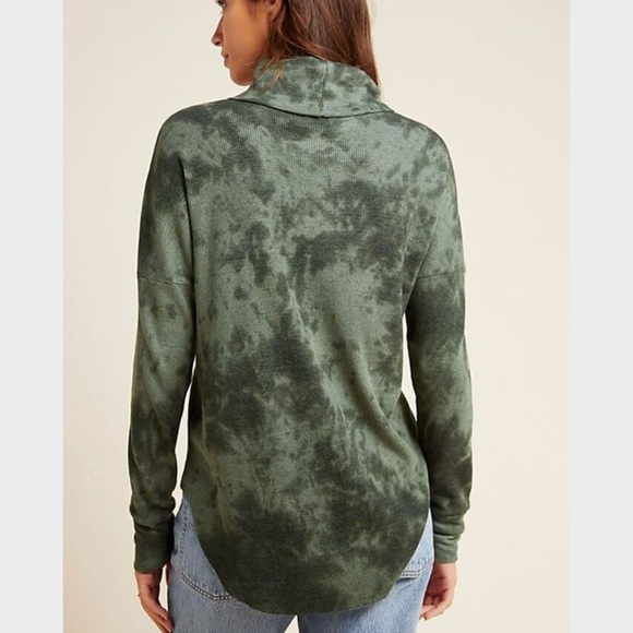 Michael Stars Mary Tie-Dyed Cowl-Neck Shirttail Tunic - Picture 2 of 11